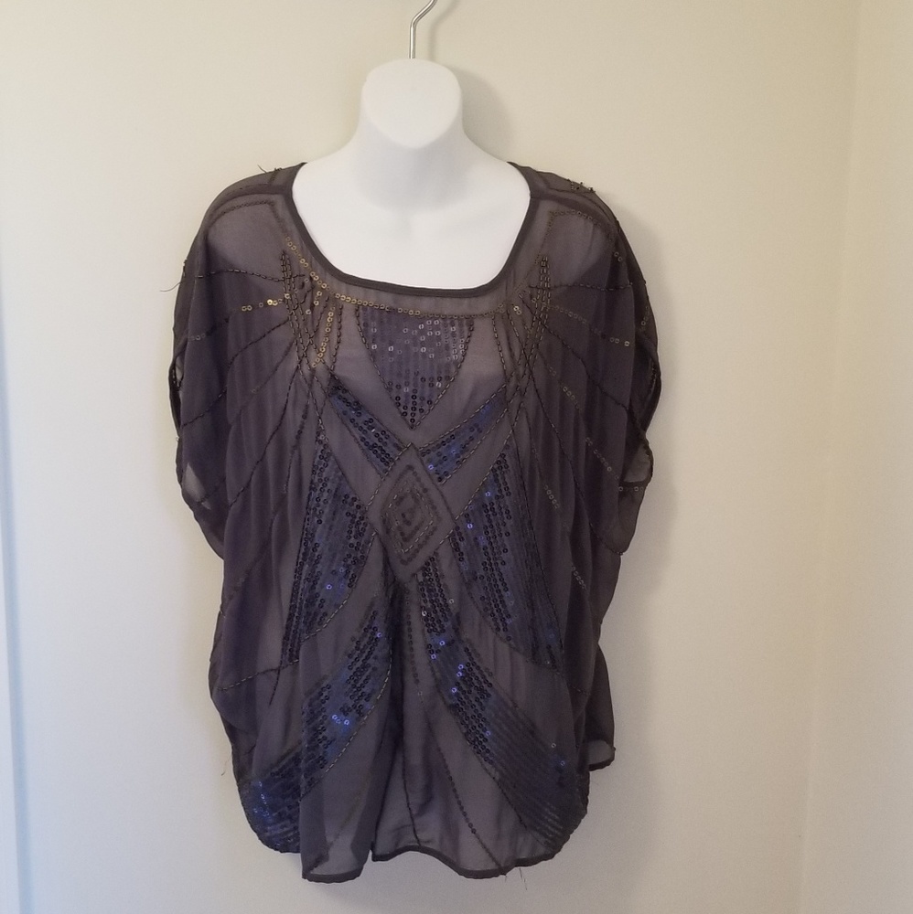 millau beaded sequined top